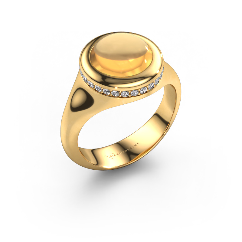 Image of Ring Lesli RND 585 gold Citrin 10 mm