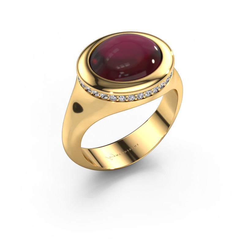 Bild von Ring Lesli OVL 585 Gold Granat 12x10 mm