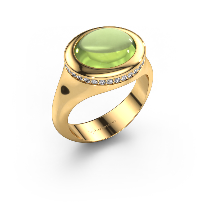 Image of Ring Lesli OVL 585 gold Peridot 12x10 mm