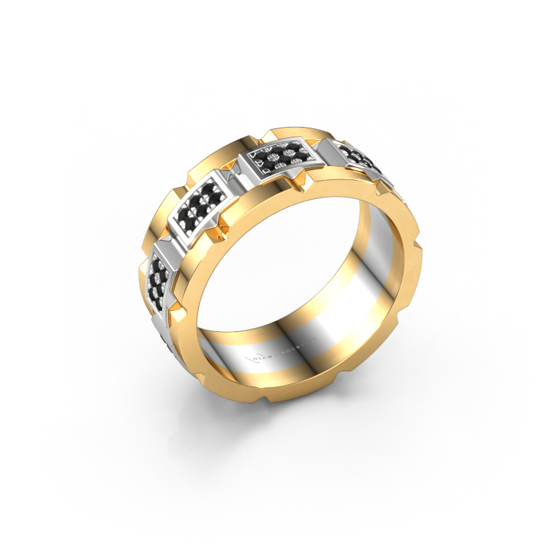 Image of Men's ring Ricardo 3 585 white gold Black diamond 0.486 crt