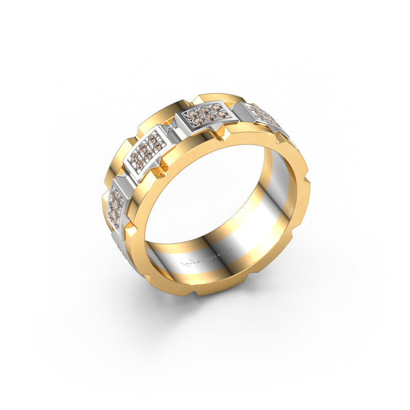 Bild von Herrenring Ricardo 3 585 Weißgold Braun Diamant 0.405 crt