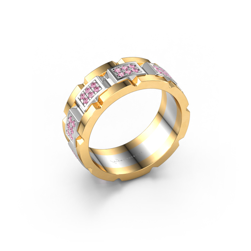 Image of Men's ring Ricardo 3 585 white gold Pink sapphire 1.2 mm