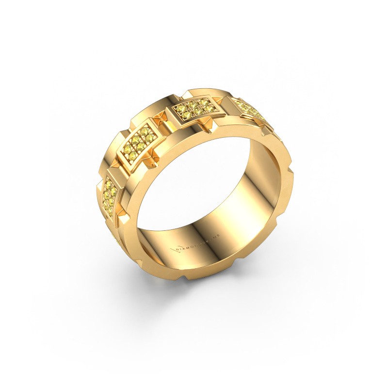 Bild von Herrenring Ricardo 3 585 Gold Gelb Saphir 1.2 mm