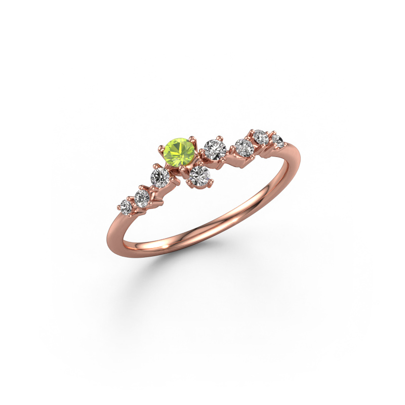 Image of Ring Lexi 585 rose gold Peridot 2.8 mm