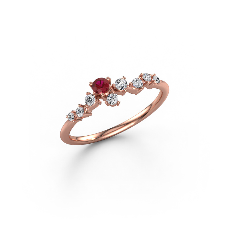 Image de Bague Lexi 585 or rose Rubis 2.8 mm