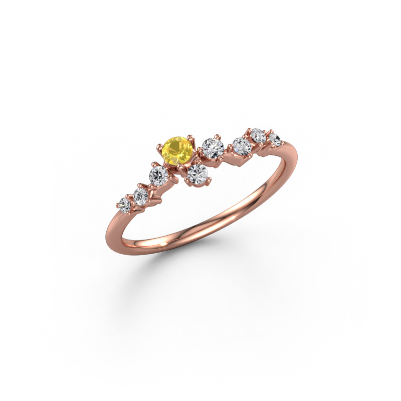 Bild von Ring Lexi 585 Roségold Gelb Saphir 2.8 mm