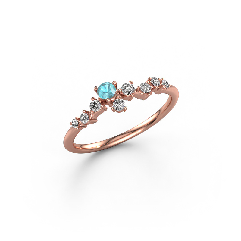 Bild von Ring Lexi 585 Roségold Blau Topas 2.8 mm