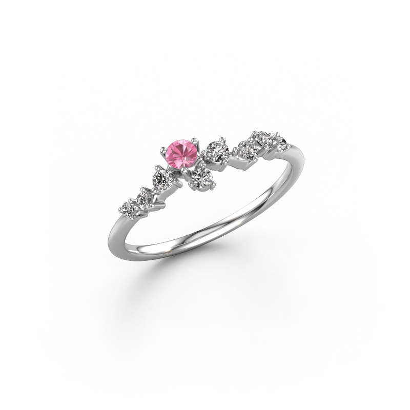 Image of Ring Lexi 585 white gold Pink sapphire 2.8 mm
