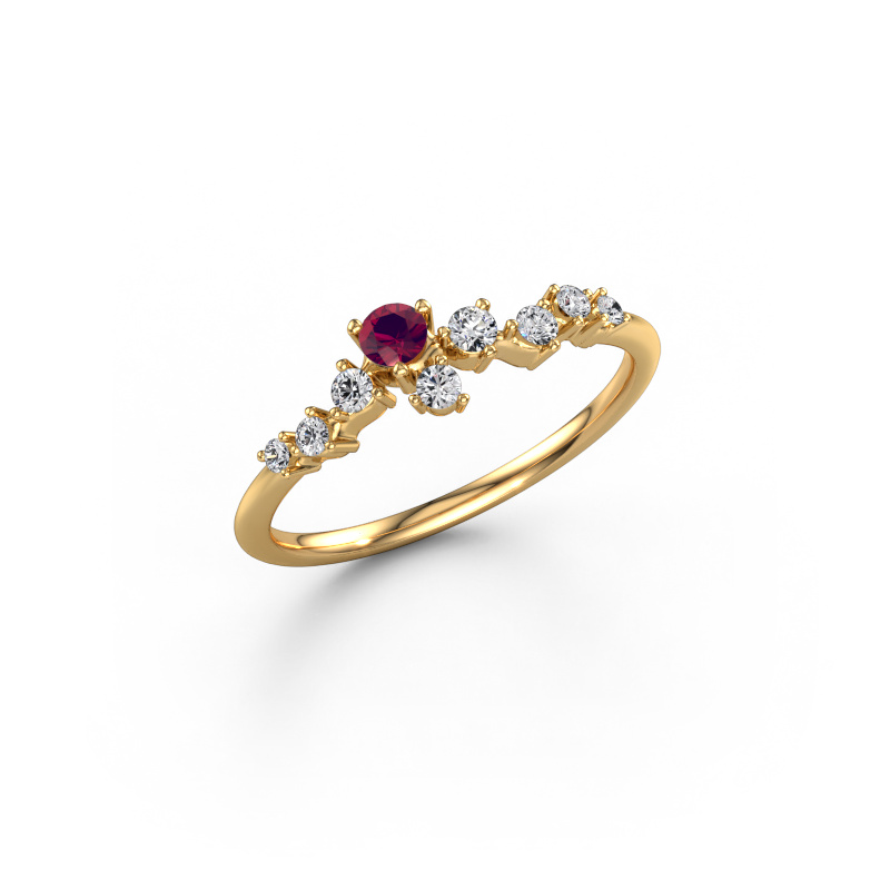 Image of Ring Lexi 585 gold Rhodolite 2.8 mm