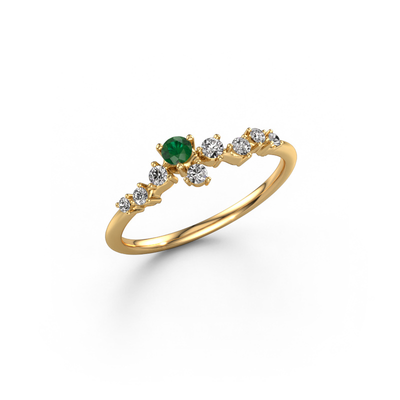 Image of Ring Lexi 585 gold Emerald 2.8 mm