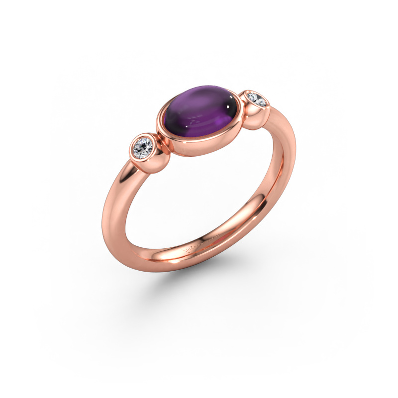 Bild av Ring Liane 585 roséguld Ametist 7x5 mm