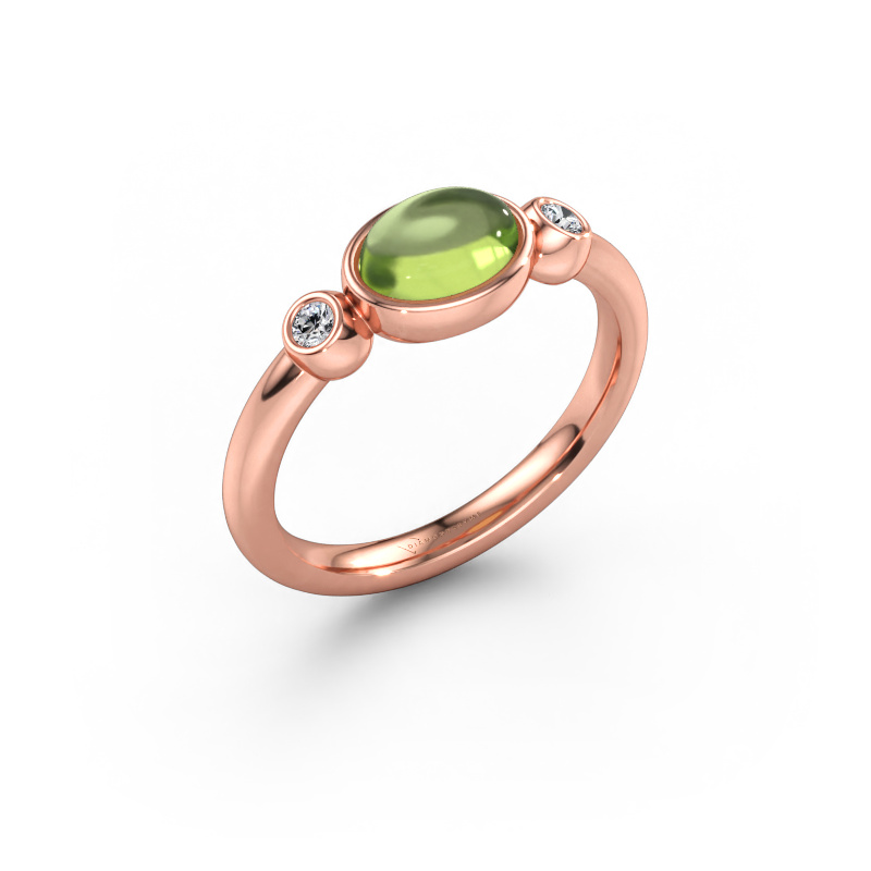 Bild av Ring Liane 585 roséguld Peridot 7x5 mm