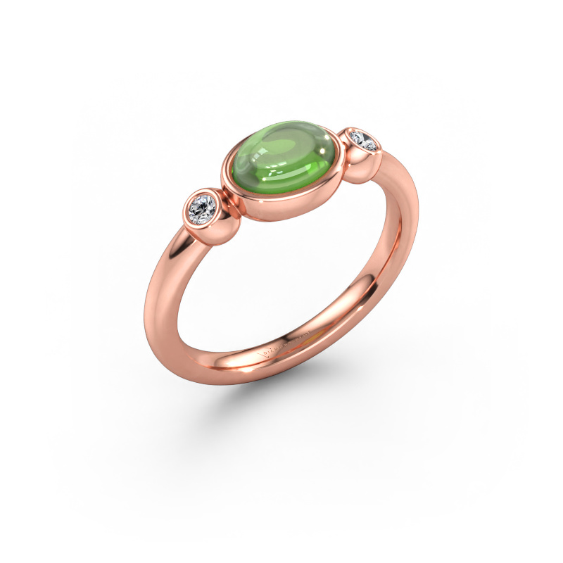 Bild av Ring Liane 585 roséguld Grön turmalin 7x5 mm