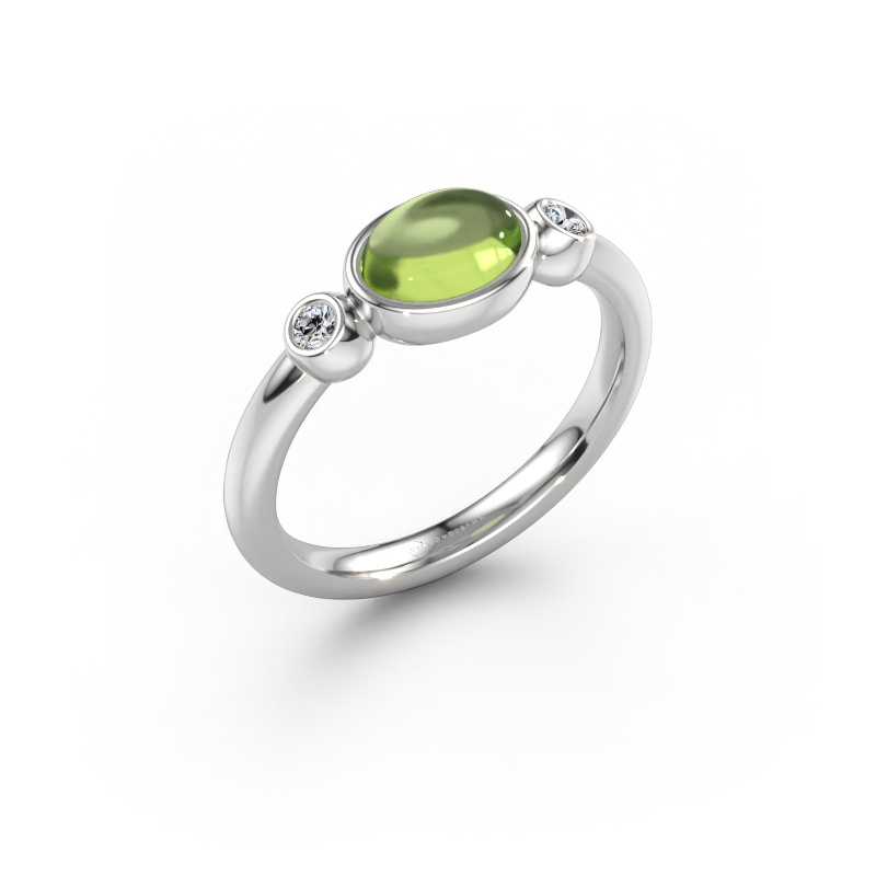 Bild von Ring Liane 585 Weißgold Peridot 7x5 mm