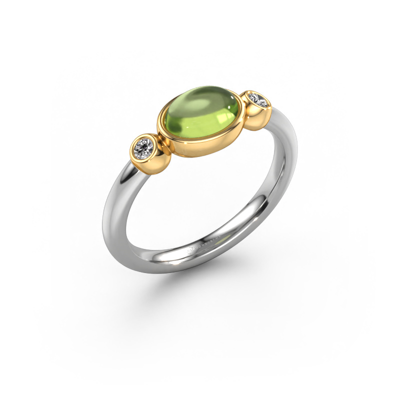 Bild von Ring Liane 585 Weißgold Peridot 7x5 mm