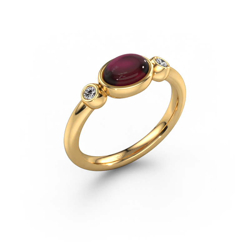 Image of Ring Liane 585 gold Garnet 7x5 mm