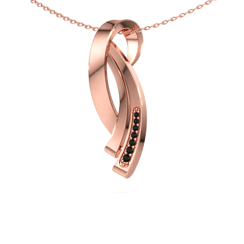 Bild av Hänge Lida 585 roséguld Svart diamant 0.076 crt