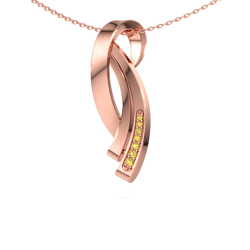 Bild av Hänge Lida 585 roséguld Gul safir 1 mm
