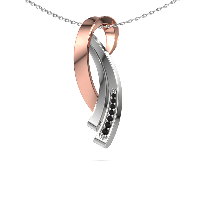 Image of Pendant Lida 585 rose gold Black diamond 0.076 crt