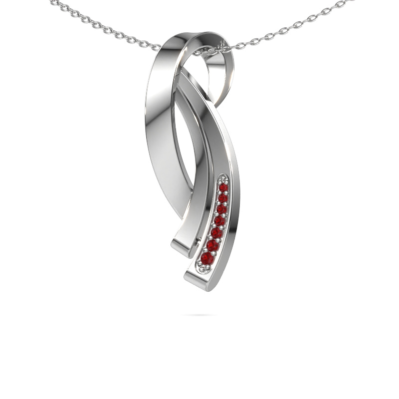 Image of Pendant Lida 585 white gold Ruby 1 mm