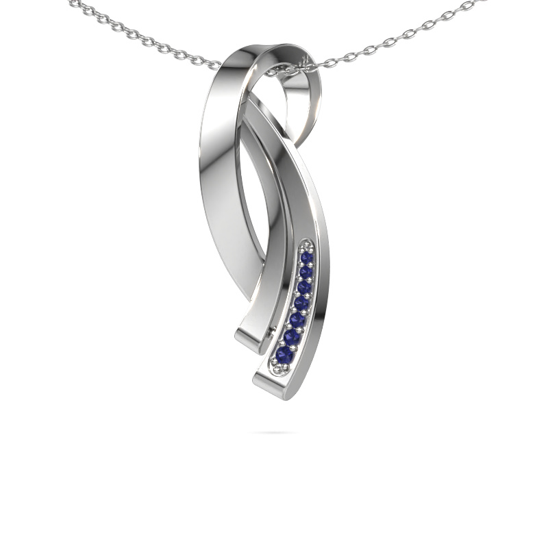 Image of Pendant Lida 585 white gold Sapphire 1 mm