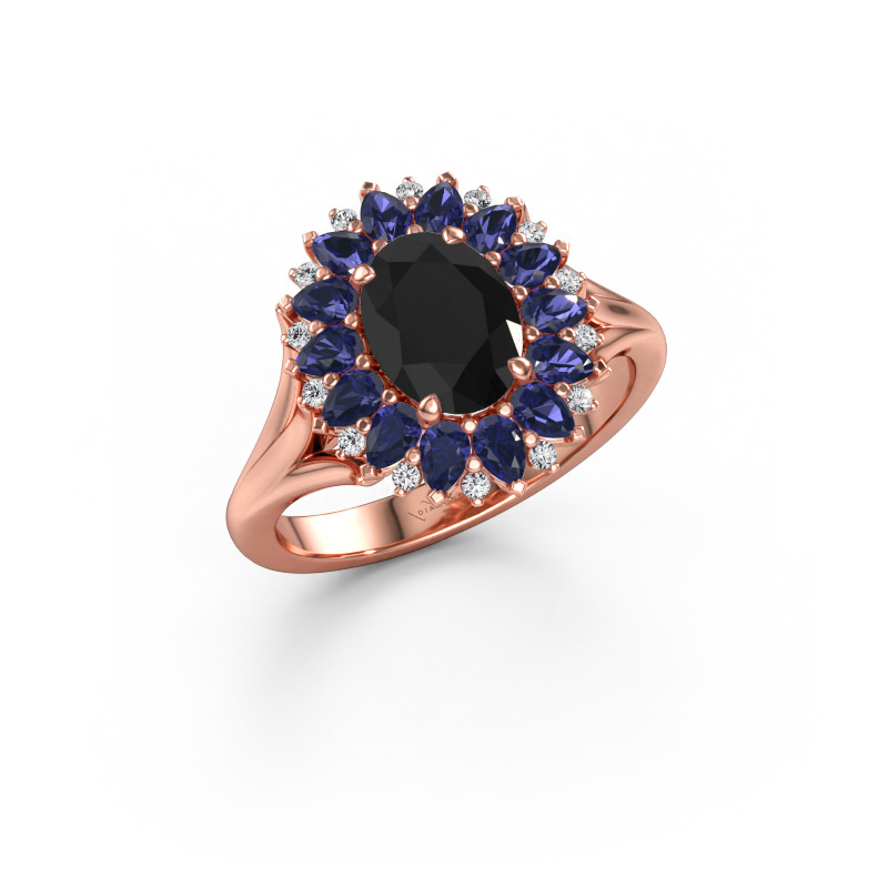 Immagine di Anello di fidanzamento Lidia 585 oro rosa Diamante nero 1.494 crt