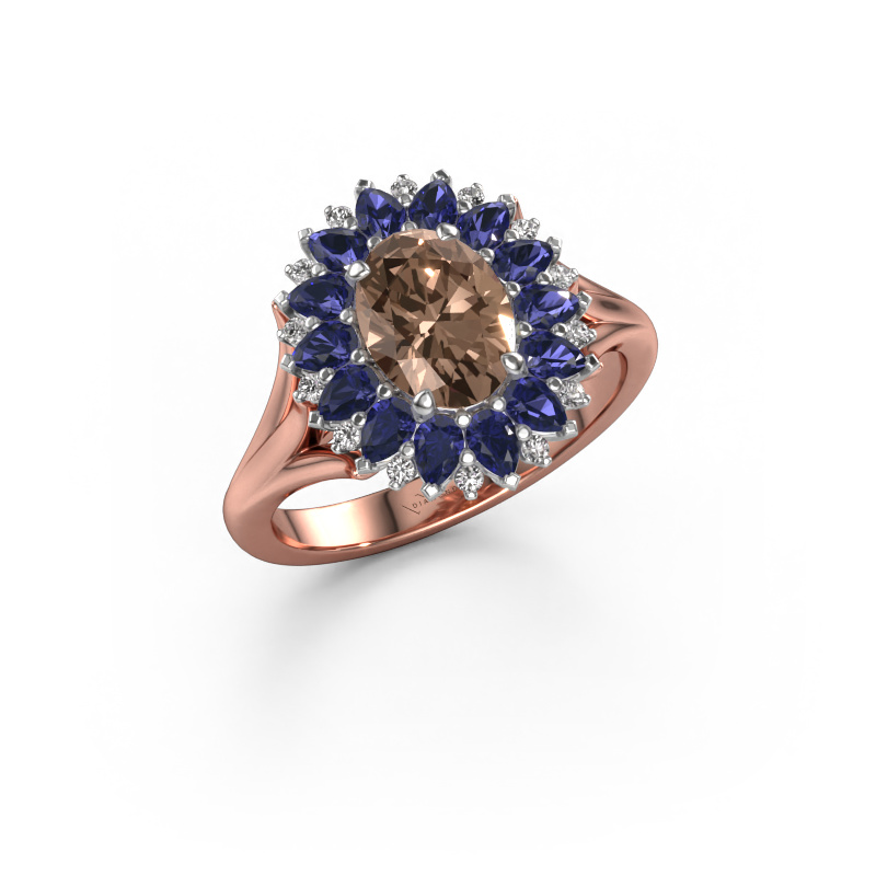 Image of Engagement ring Lidia 585 rose gold Brown diamond 1.194 crt