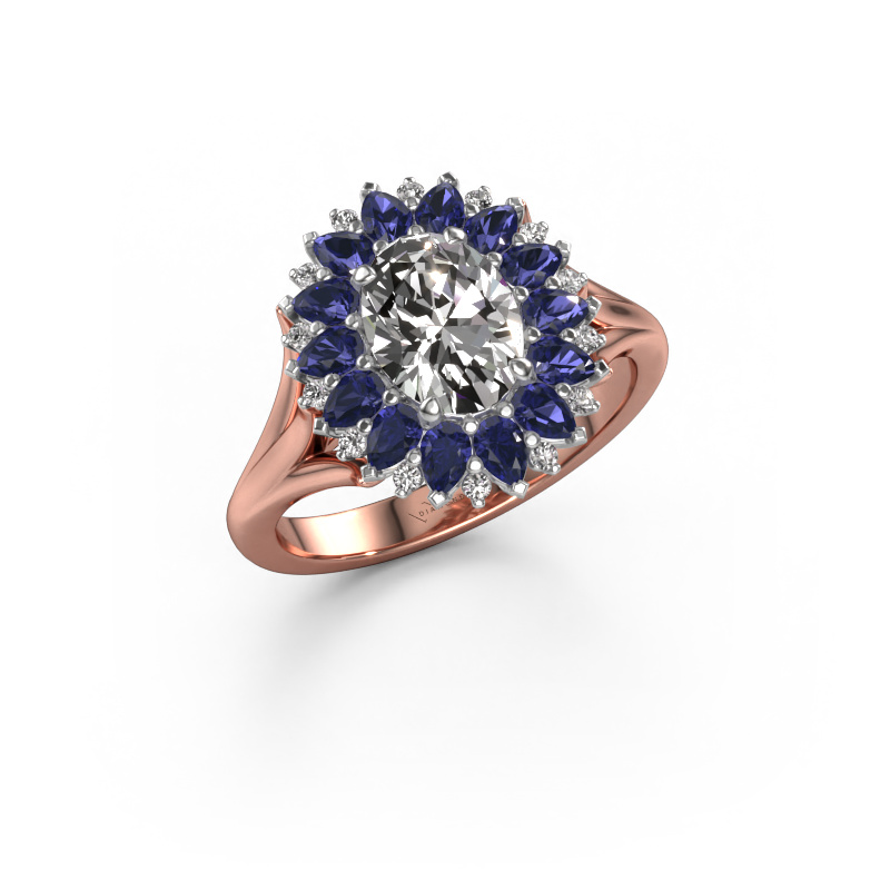 Image of Engagement ring Lidia 585 rose gold Diamond 1.194 crt