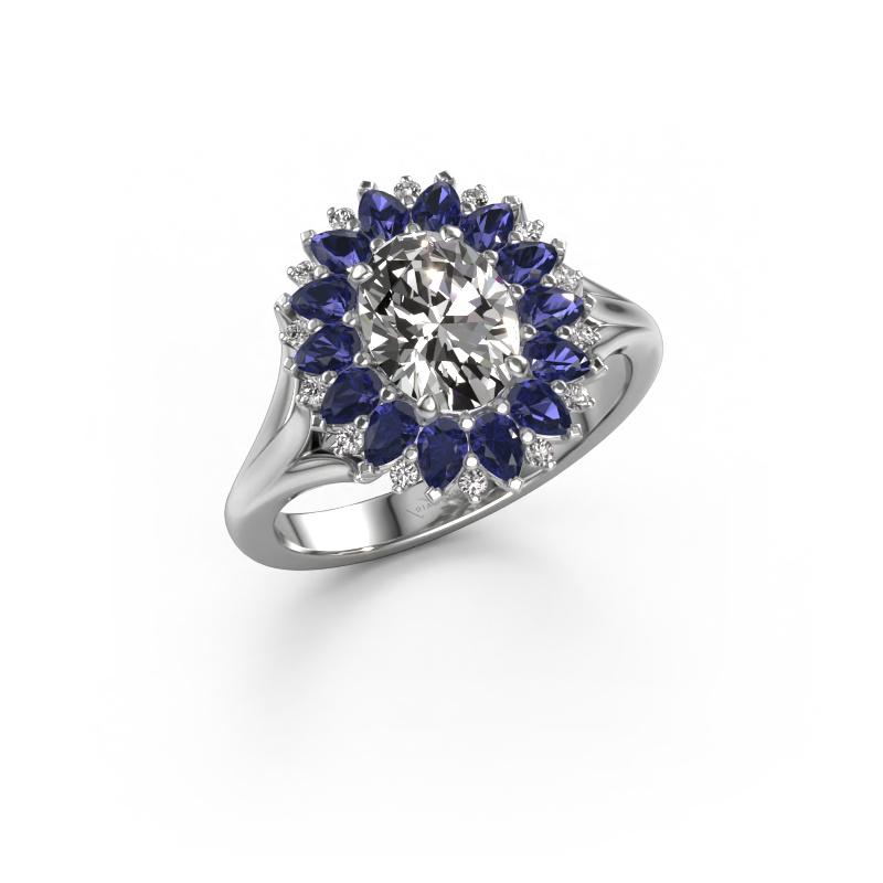 Image of Engagement ring Lidia 585 white gold Lab grown diamond 1.194 crt