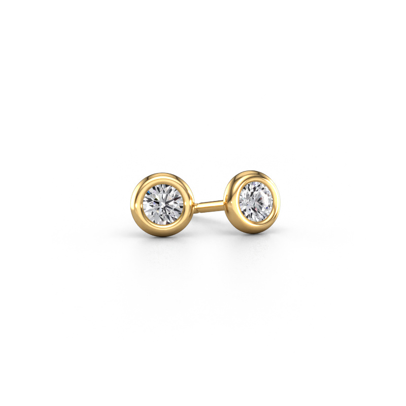 Afbeelding van Oorstekers Lieke RND 585 Goud Diamant 0.40 crt