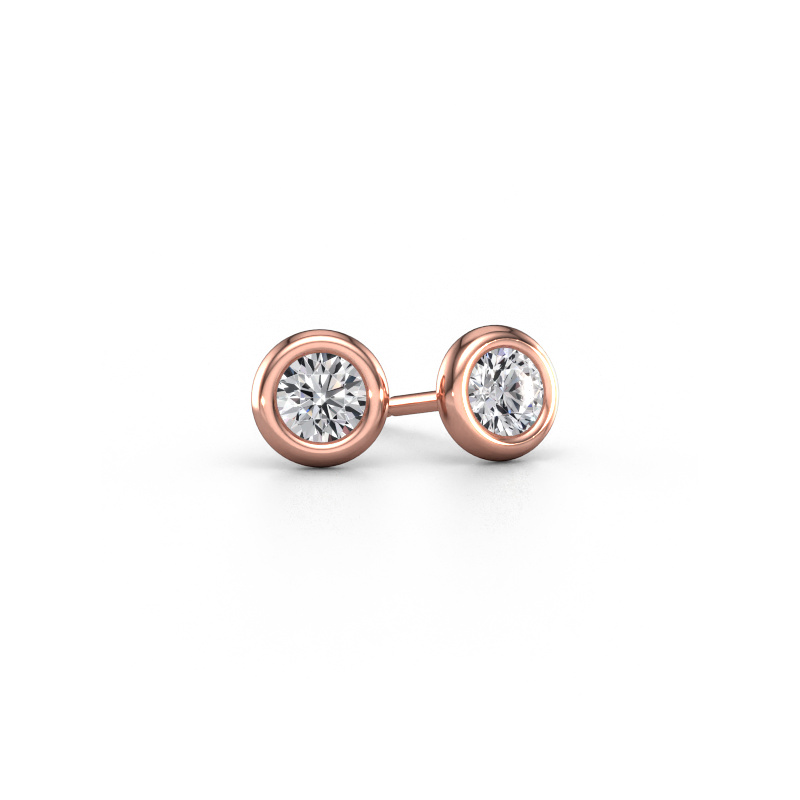 Bild von Ohrsteckers Lieke RND 585 Roségold Diamant 0.60 crt