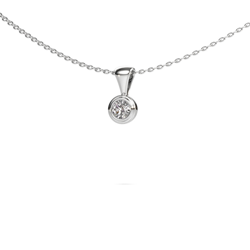 Image de Pendentif Lieke 585 or blanc Diamant 0.20 crt
