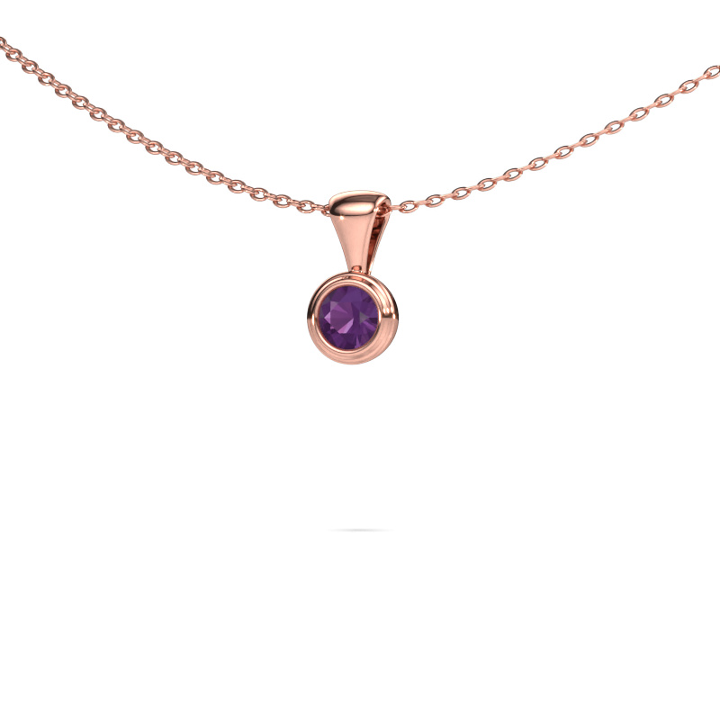 Image of Pendant Lieke 585 rose gold Amethyst 4 mm