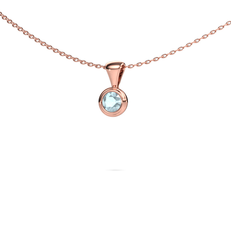 Image of Pendant Lieke 585 rose gold Aquamarine 4 mm