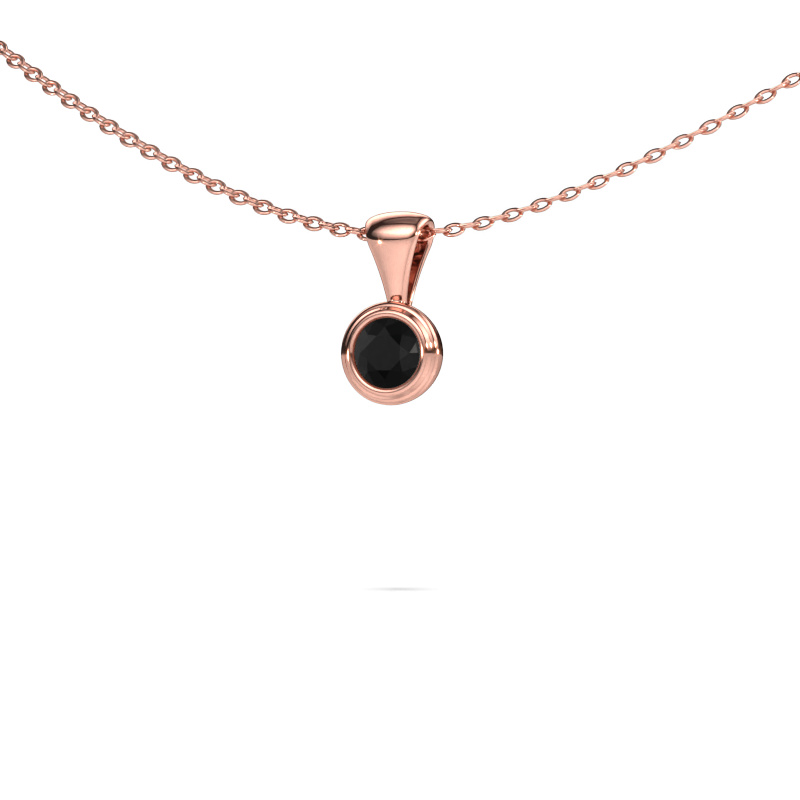Image of Pendant Lieke 585 rose gold Black diamond 0.30 crt