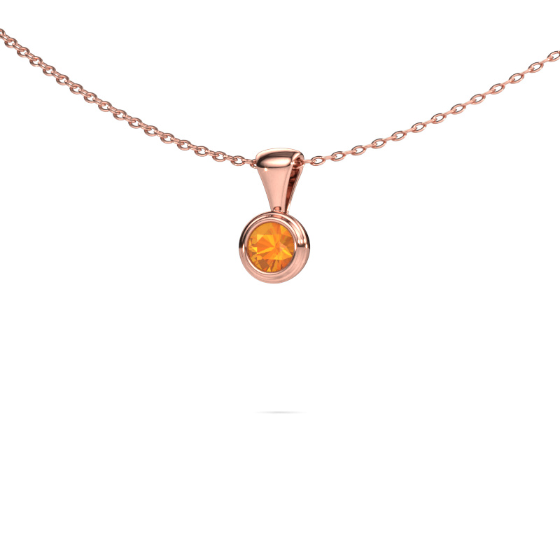 Image of Pendant Lieke 585 rose gold Citrin 4 mm