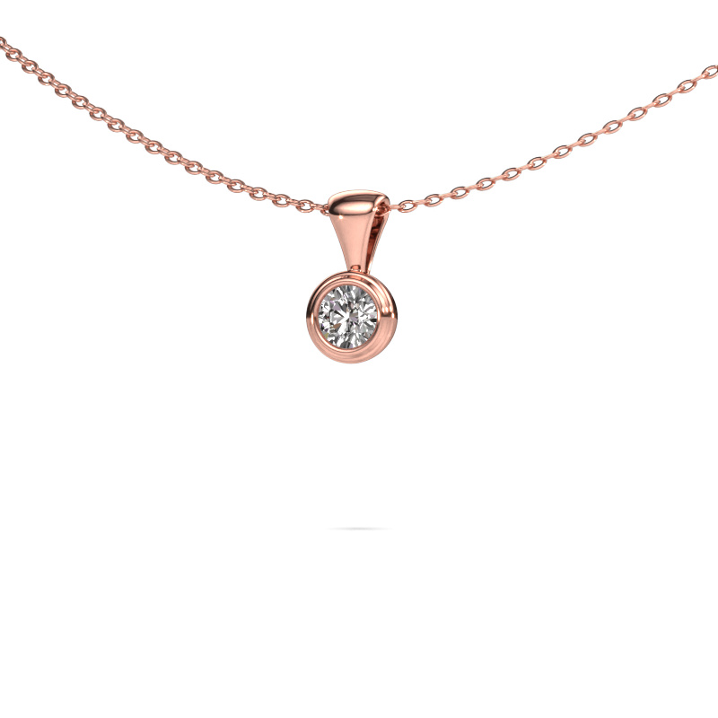 Image of Pendant Lieke 585 rose gold Custom diamond 4 mm