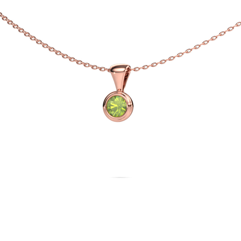 Image of Pendant Lieke 585 rose gold Peridot 4 mm