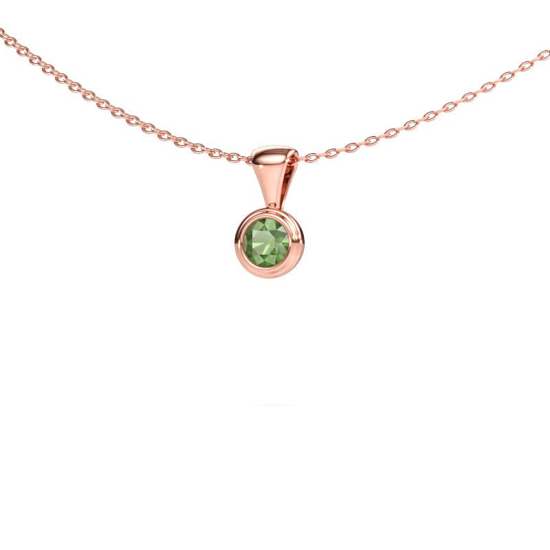 Bild von Anhänger Lieke 585 Roségold Turmalin grün 4 mm