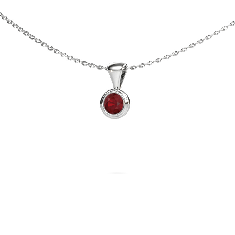 Image of Pendant Lieke 950 platinum Ruby 4 mm
