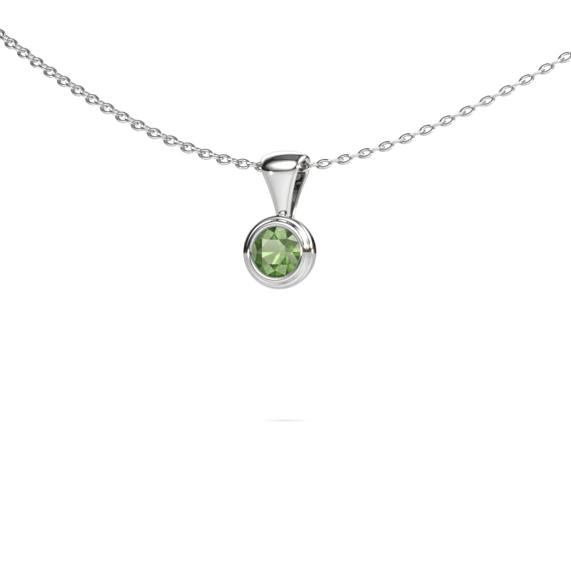 Bild von Anhänger Lieke 950 Platin Turmalin grün 4 mm