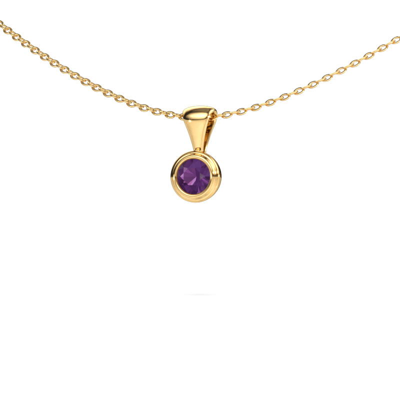 Image of Pendant Lieke 585 gold Amethyst 4 mm