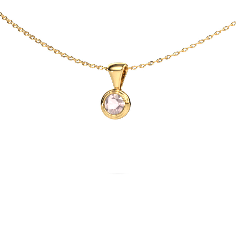 Image of Pendant Lieke 585 gold Morganite champagne 4 mm
