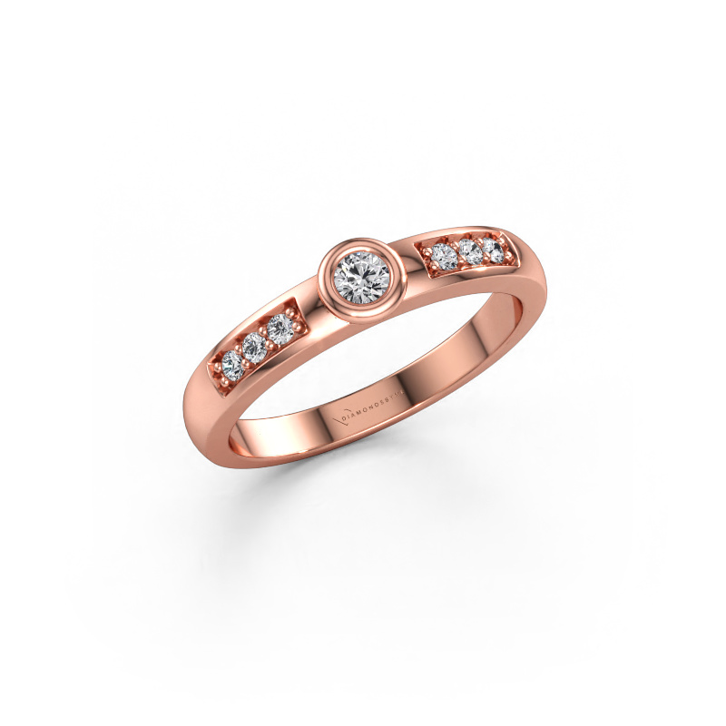 Bild av Förlovningsring Lieke 585 roséguld Labbodlad diamant 0.170 crt
