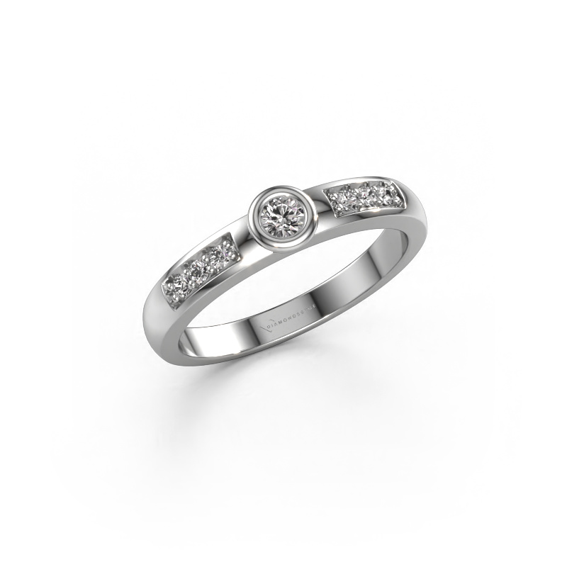 Bild von Verlobungsring Lieke 585 Weißgold Diamant 0.170 crt