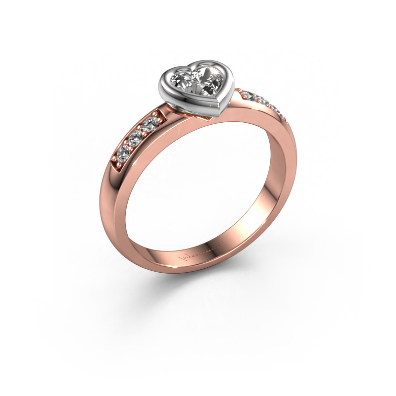 Bild von Verlobungsring Lieke Heart 585 Roségold Diamant 0.59 crt