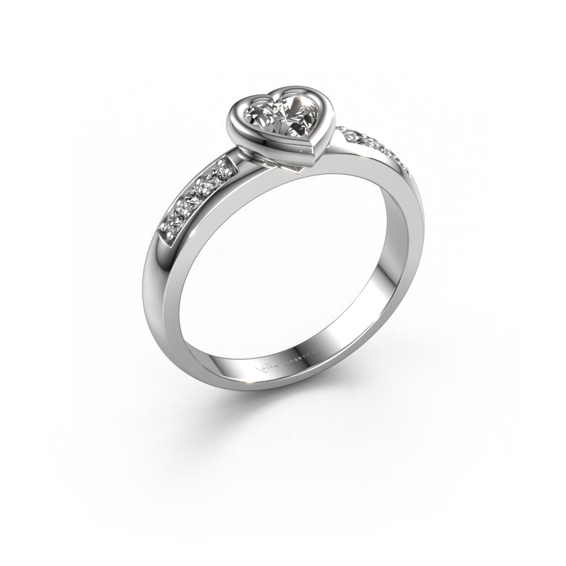 Image of Engagement ring Lieke Heart 585 white gold Diamond 0.59 crt