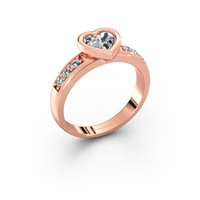 Immagine di Anello di fidanzamento Lieke Heart 585 oro rosa Diamante lab grown 0.92 crt