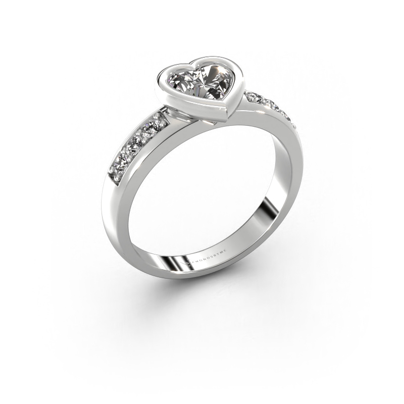 Bild von Verlobungsring Lieke Heart 585 Weißgold Diamant 0.92 crt