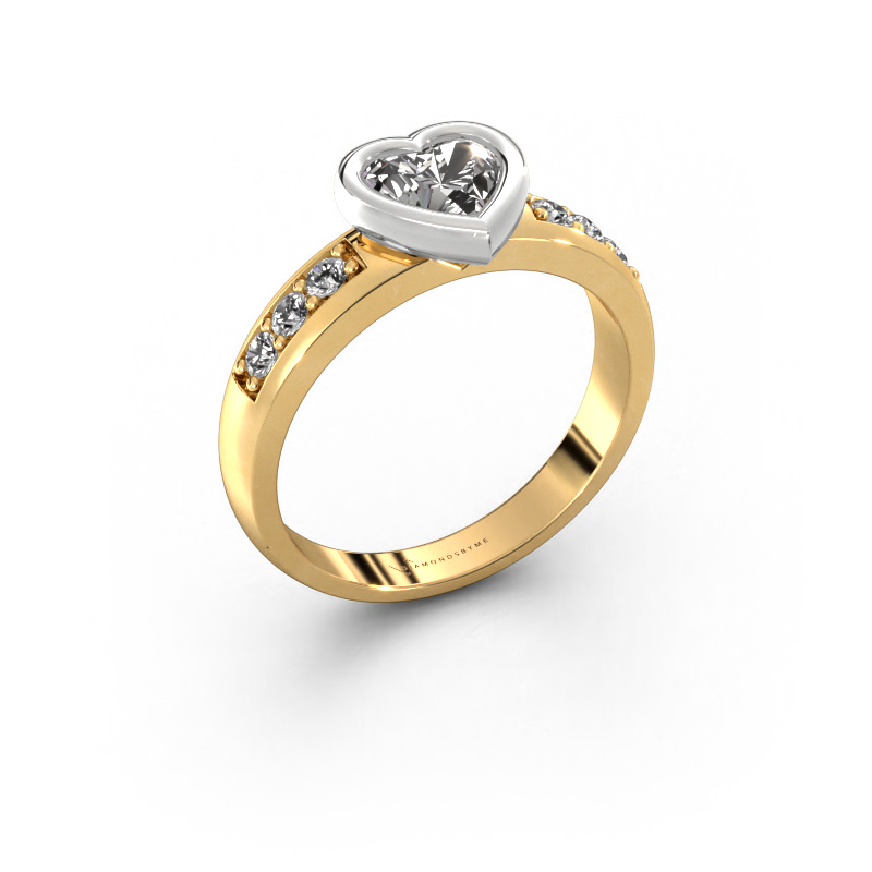 Image de Bague de fiançailles Lieke Heart 585 or jaune Diamant 0.92 crt